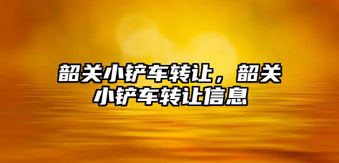 韶關小鏟車轉讓，韶關小鏟車轉讓信息