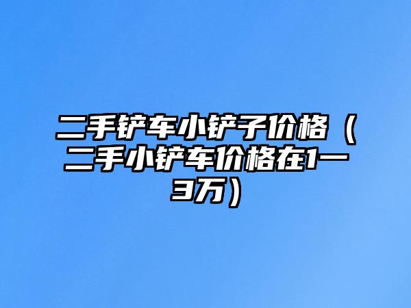 二手鏟車小鏟子價(jià)格（二手小鏟車價(jià)格在1一3萬）