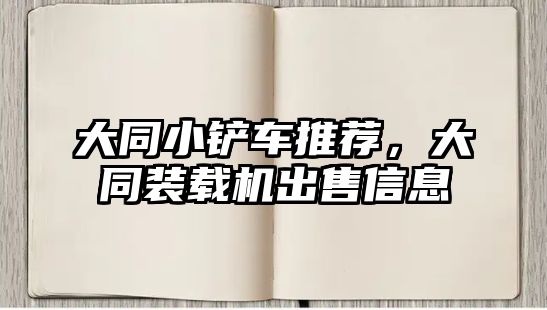 大同小鏟車推薦，大同裝載機出售信息