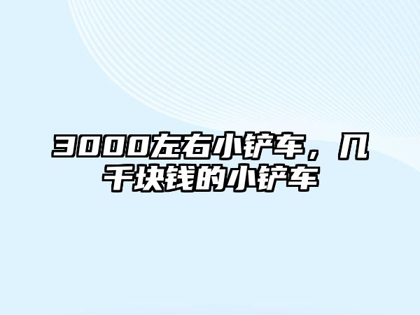 3000左右小鏟車，幾千塊錢的小鏟車