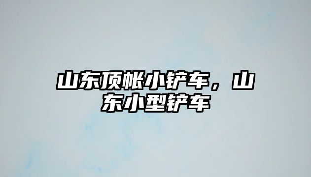 山東頂帳小鏟車，山東小型鏟車