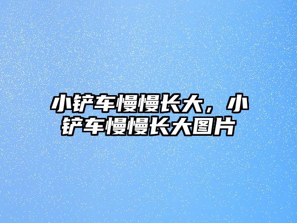 小鏟車慢慢長大，小鏟車慢慢長大圖片