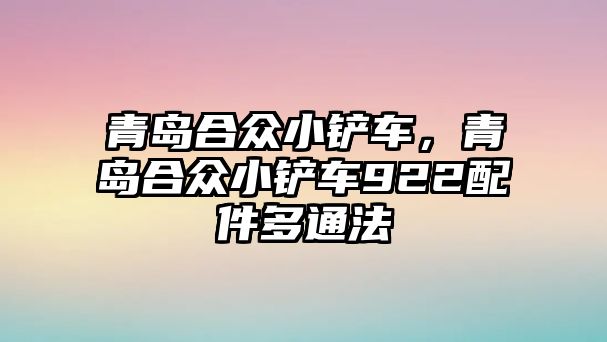 青島合眾小鏟車，青島合眾小鏟車922配件多通法