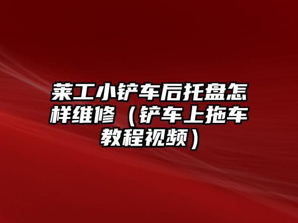 萊工小鏟車后托盤怎樣維修（鏟車上拖車教程視頻）