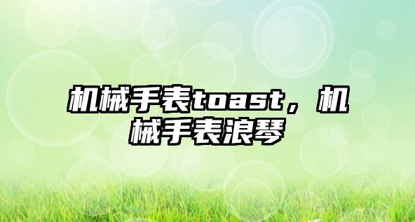 機械手表toast，機械手表浪琴