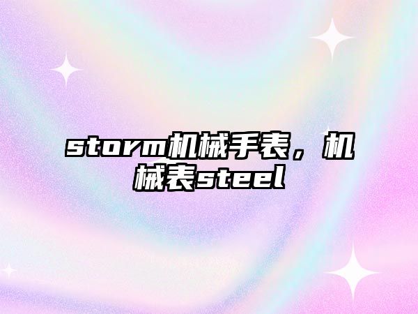 storm機械手表，機械表steel