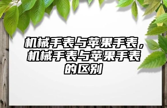 機(jī)械手表與蘋果手表，機(jī)械手表與蘋果手表的區(qū)別