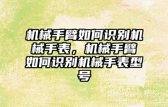 機械手臂如何識別機械手表，機械手臂如何識別機械手表型號