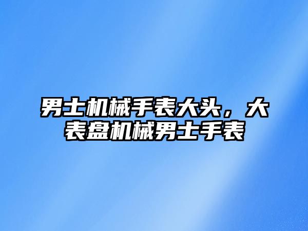 男士機械手表大頭，大表盤機械男士手表