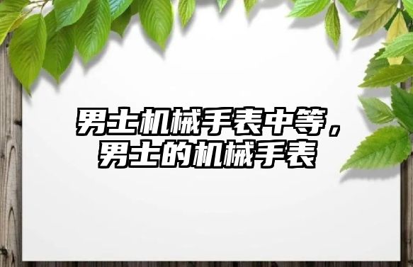 男士機械手表中等，男士的機械手表