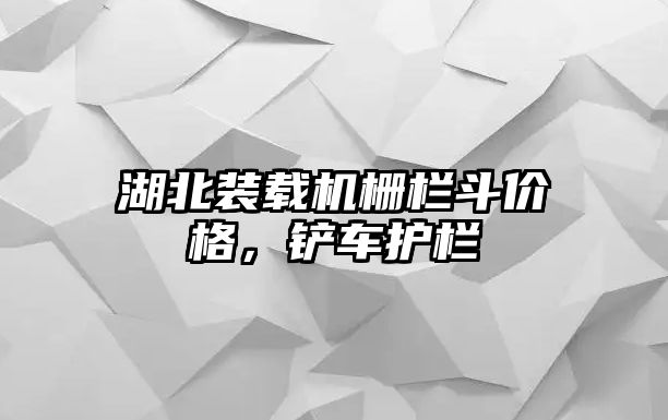 湖北裝載機(jī)柵欄斗價格，鏟車護(hù)欄