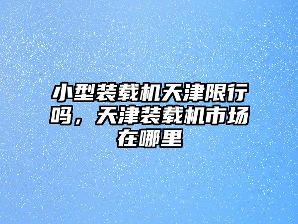 小型裝載機天津限行嗎，天津裝載機市場在哪里