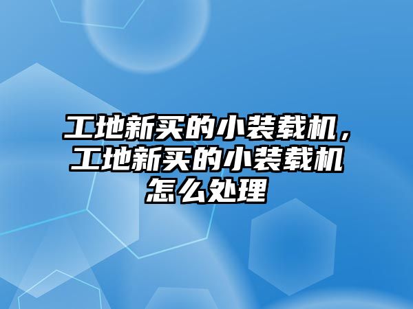 工地新買的小裝載機，工地新買的小裝載機怎么處理