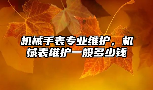 機械手表專業維護，機械表維護一般多少錢