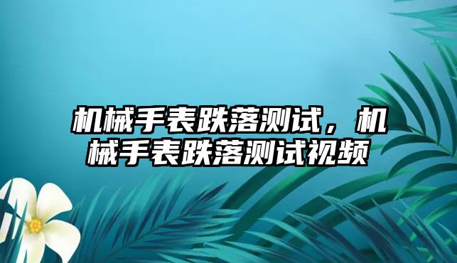 機械手表跌落測試，機械手表跌落測試視頻