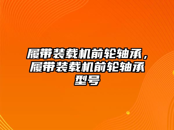 履帶裝載機前輪軸承，履帶裝載機前輪軸承型號