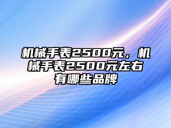 機械手表2500元，機械手表2500元左右有哪些品牌