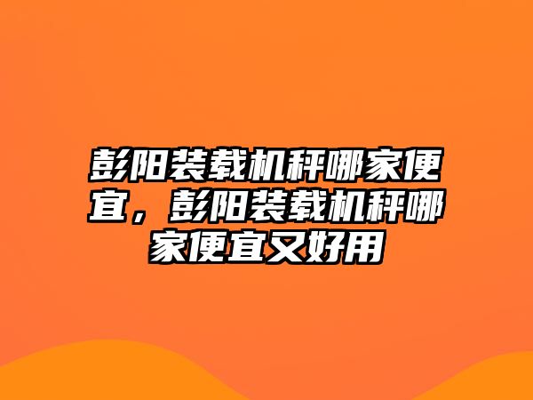 彭陽裝載機秤哪家便宜，彭陽裝載機秤哪家便宜又好用