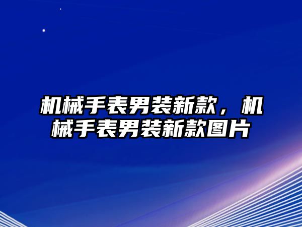 機械手表男裝新款，機械手表男裝新款圖片