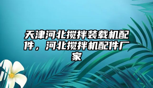 天津河北攪拌裝載機配件，河北攪拌機配件廠家