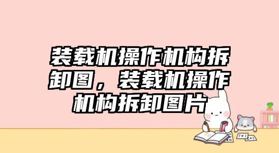 裝載機操作機構拆卸圖，裝載機操作機構拆卸圖片