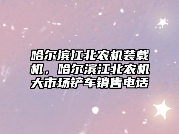 哈爾濱江北農機裝載機，哈爾濱江北農機大市場鏟車銷售電話