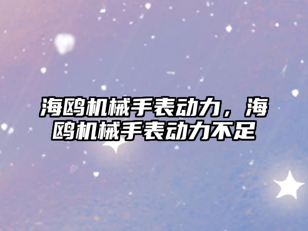 海鷗機械手表動力，海鷗機械手表動力不足