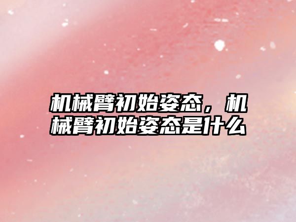 機械臂初始姿態，機械臂初始姿態是什么