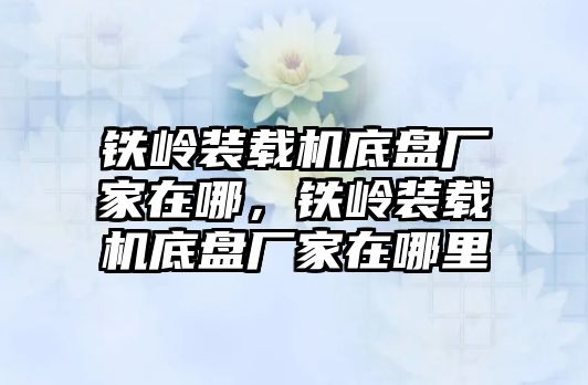 鐵嶺裝載機底盤廠家在哪，鐵嶺裝載機底盤廠家在哪里