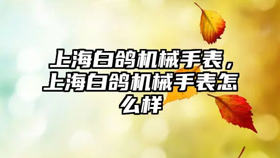 上海白鴿機械手表，上海白鴿機械手表怎么樣