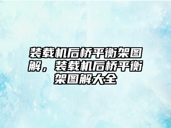 裝載機后橋平衡架圖解，裝載機后橋平衡架圖解大全