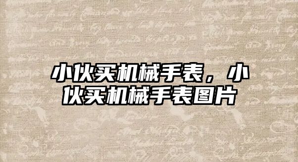 小伙買機械手表，小伙買機械手表圖片