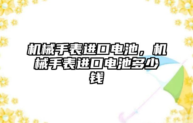 機械手表進口電池，機械手表進口電池多少錢