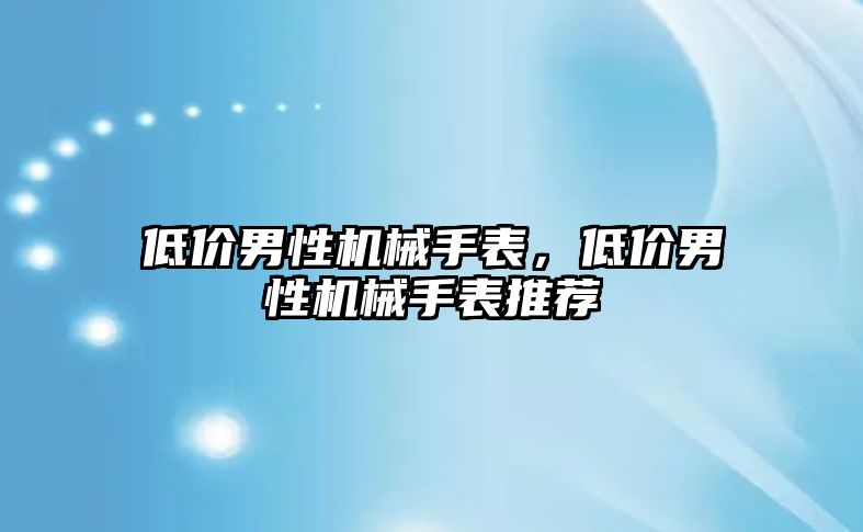 低價男性機械手表，低價男性機械手表推薦