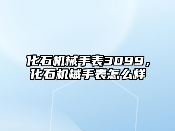 化石機械手表3099，化石機械手表怎么樣