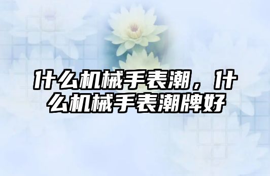 什么機械手表潮，什么機械手表潮牌好