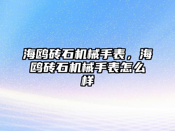 海鷗磚石機械手表，海鷗磚石機械手表怎么樣