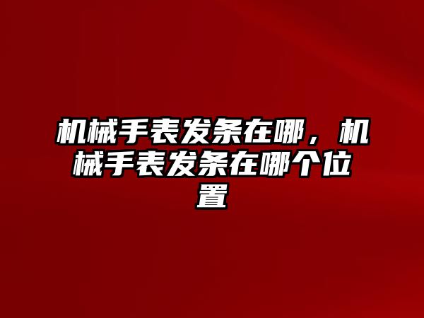 機械手表發(fā)條在哪，機械手表發(fā)條在哪個位置