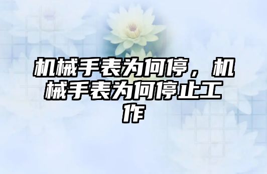 機(jī)械手表為何停，機(jī)械手表為何停止工作