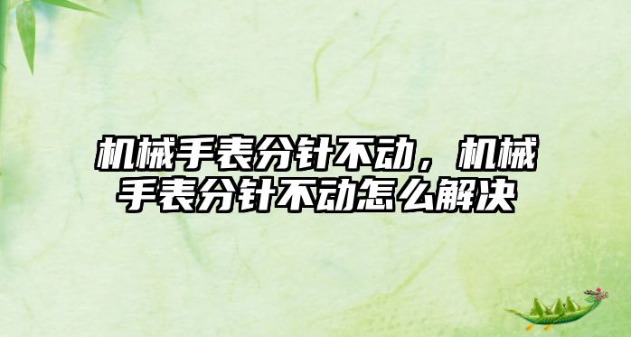 機械手表分針不動，機械手表分針不動怎么解決