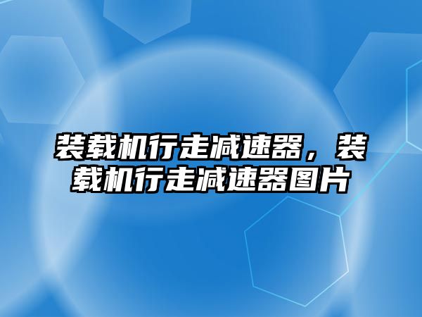 裝載機行走減速器，裝載機行走減速器圖片