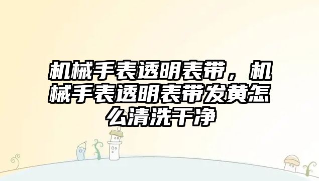 機械手表透明表帶，機械手表透明表帶發黃怎么清洗干凈