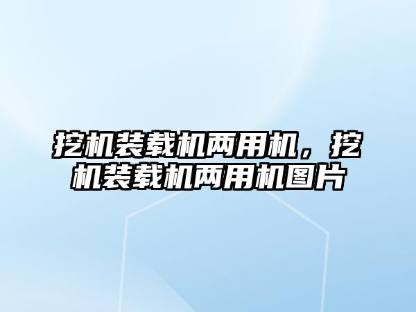 挖機裝載機兩用機，挖機裝載機兩用機圖片