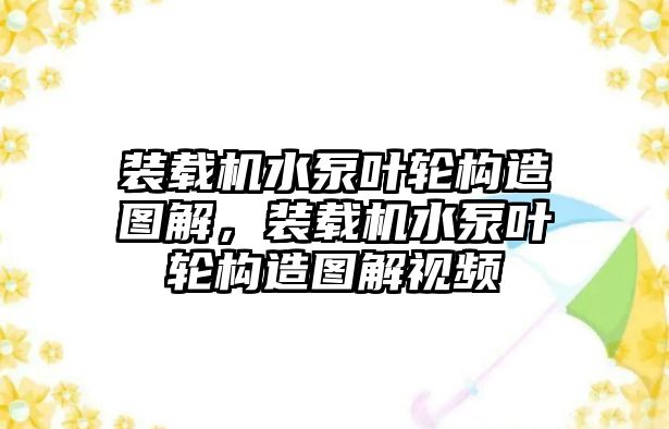 裝載機水泵葉輪構造圖解，裝載機水泵葉輪構造圖解視頻