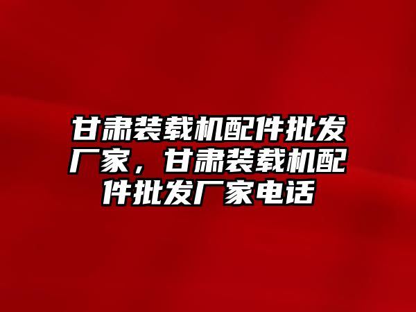 甘肅裝載機配件批發(fā)廠家，甘肅裝載機配件批發(fā)廠家電話