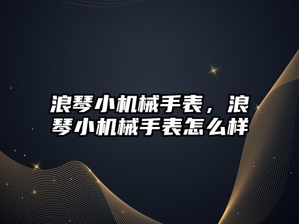 浪琴小機械手表，浪琴小機械手表怎么樣