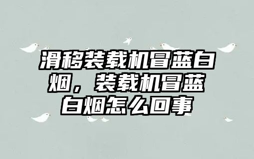 滑移裝載機(jī)冒藍(lán)白煙，裝載機(jī)冒藍(lán)白煙怎么回事