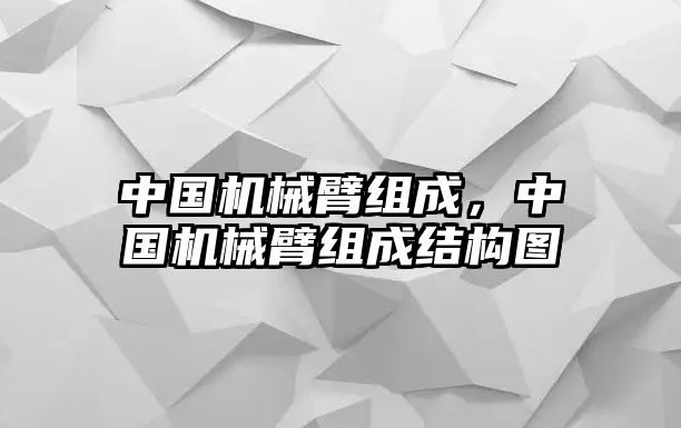 中國機械臂組成，中國機械臂組成結構圖