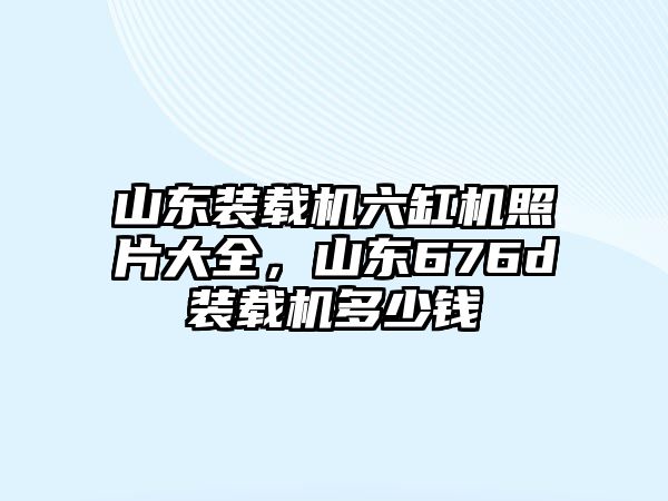 山東裝載機六缸機照片大全，山東676d裝載機多少錢