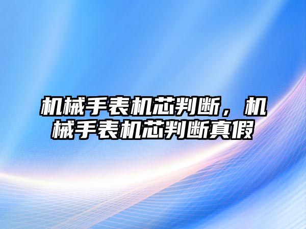 機械手表機芯判斷，機械手表機芯判斷真假